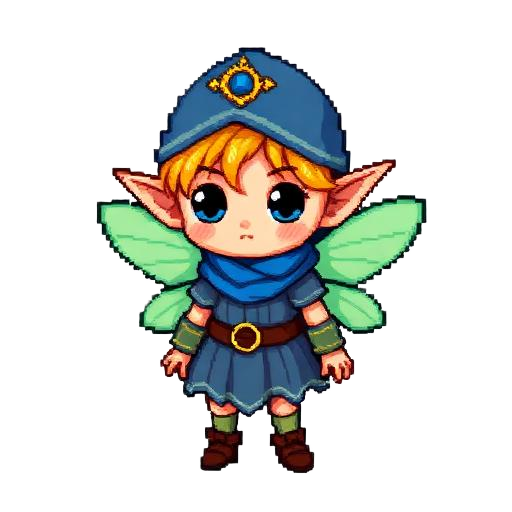 Pixie #5512 — pixel art pixie, River Warden